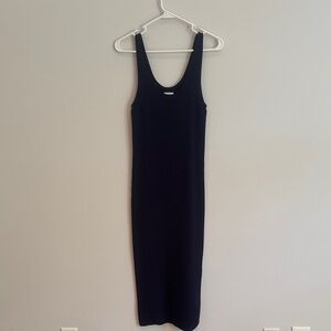 Elegant Navy Blue Sleeveless Dress